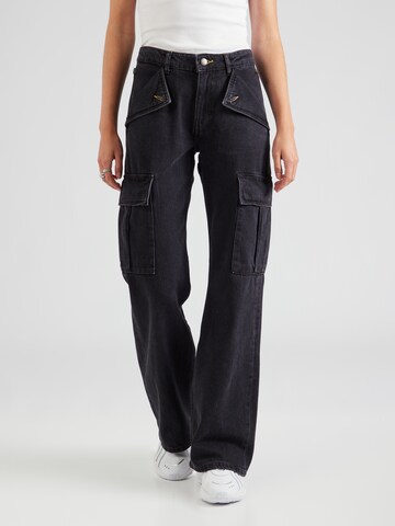 Loosefit Jeans cargo 'Encino' WEEKDAY en noir : devant