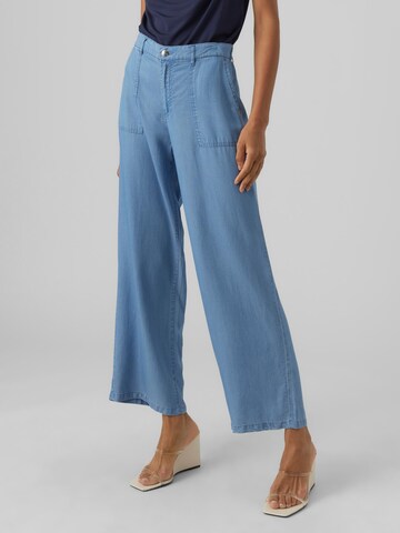 VERO MODA Wide Leg Hose 'Harper' in Blau: predná strana