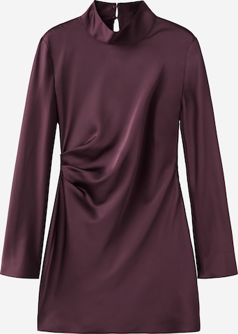 Rochie de cocktail 'BRONZO' de la MANGO pe mov: față