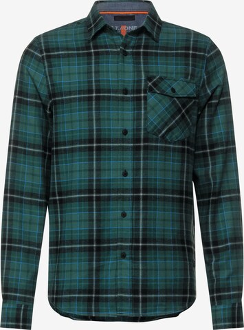 Street One MEN Button Up Shirt in Green: front