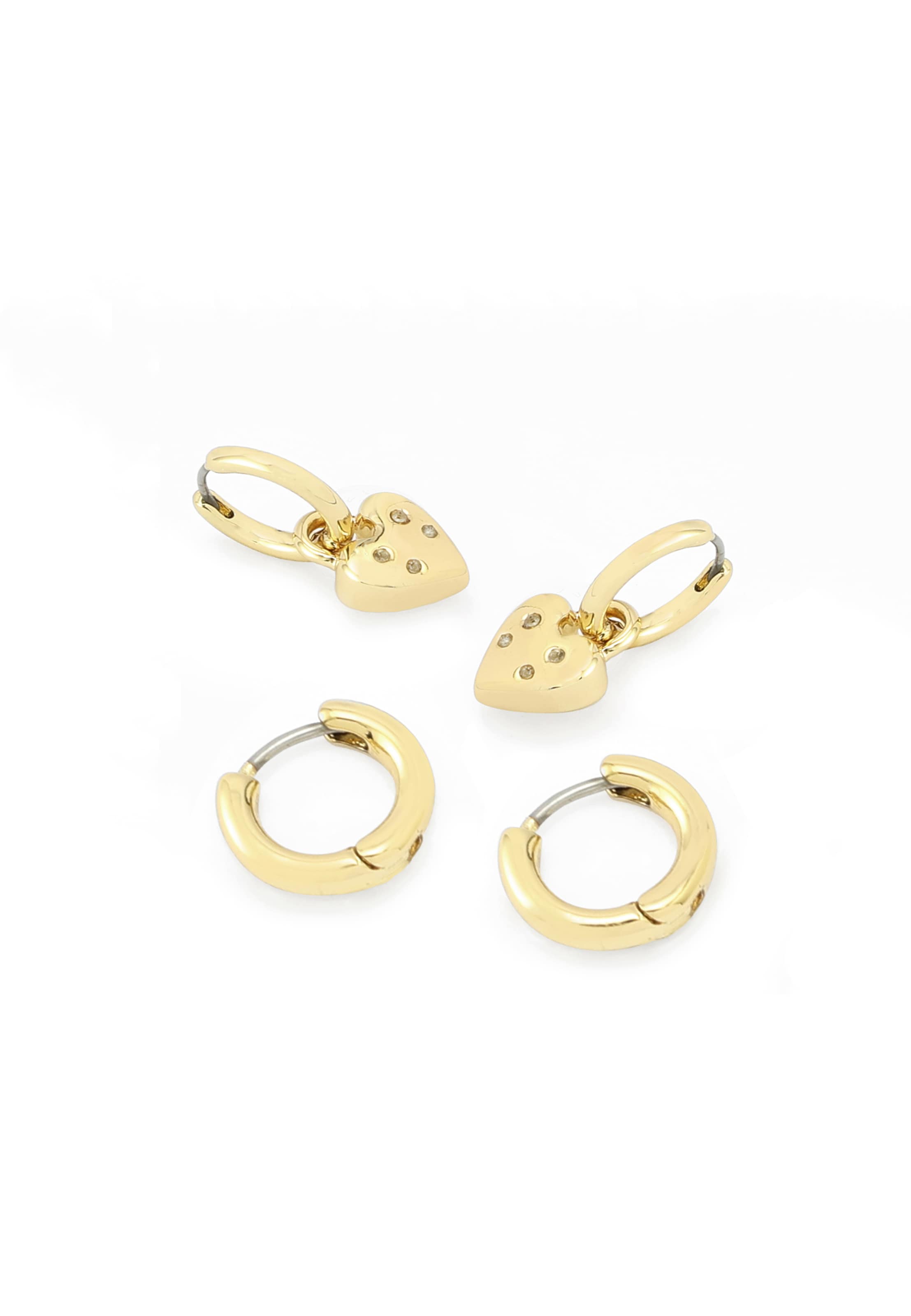 AllSaints Серьги 'Allsaints Heart Charm Huggie' в Золотой