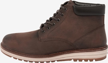 Next - Botas com atacadores em castanho: frente