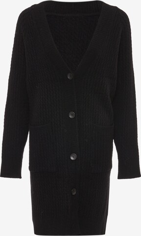 RISA Knit Cardigan in Black: front