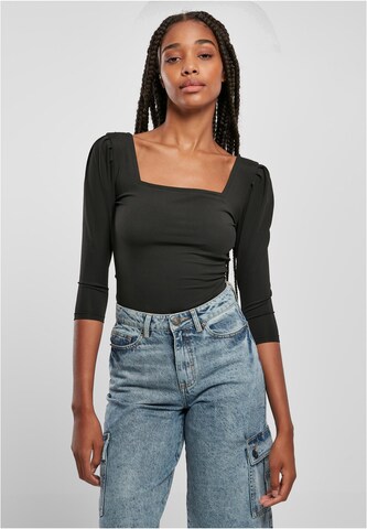 Urban Classics Shirt bodysuit in Black: front