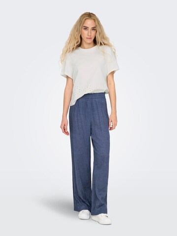 ONLY Wide leg Trousers 'TOKYO' in Blue