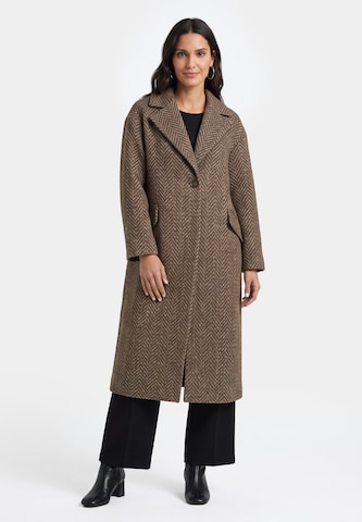 usha BLACK LABEL - Abrigo de entretiempo en marrón: frente