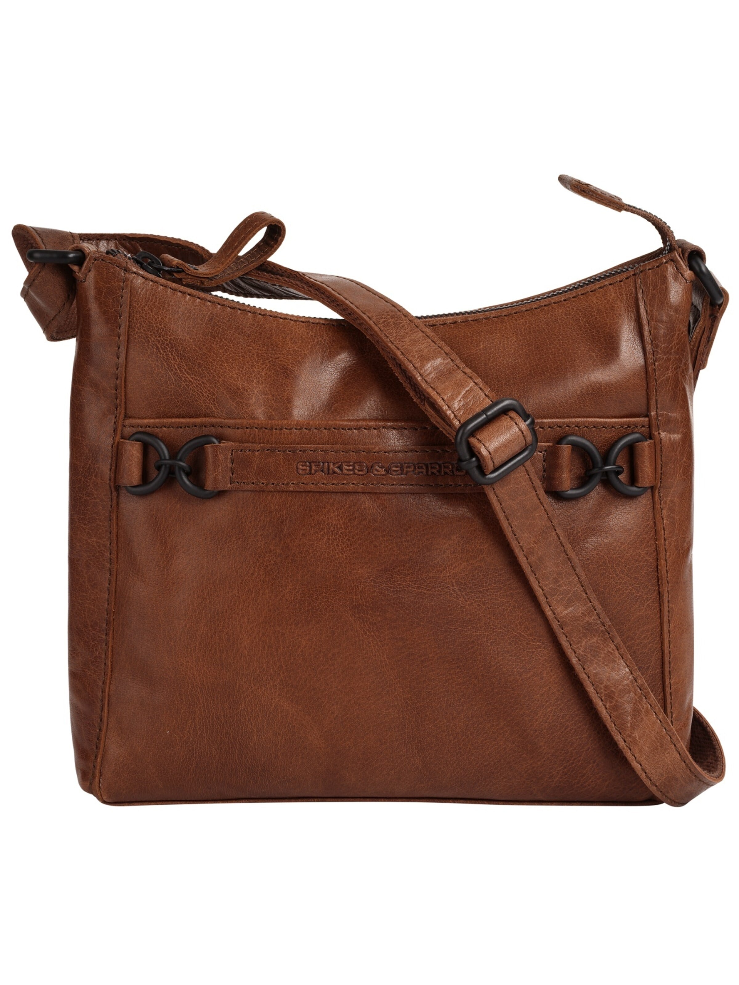 Sac à bandoulière Spikes & Sparrow en marron : devant