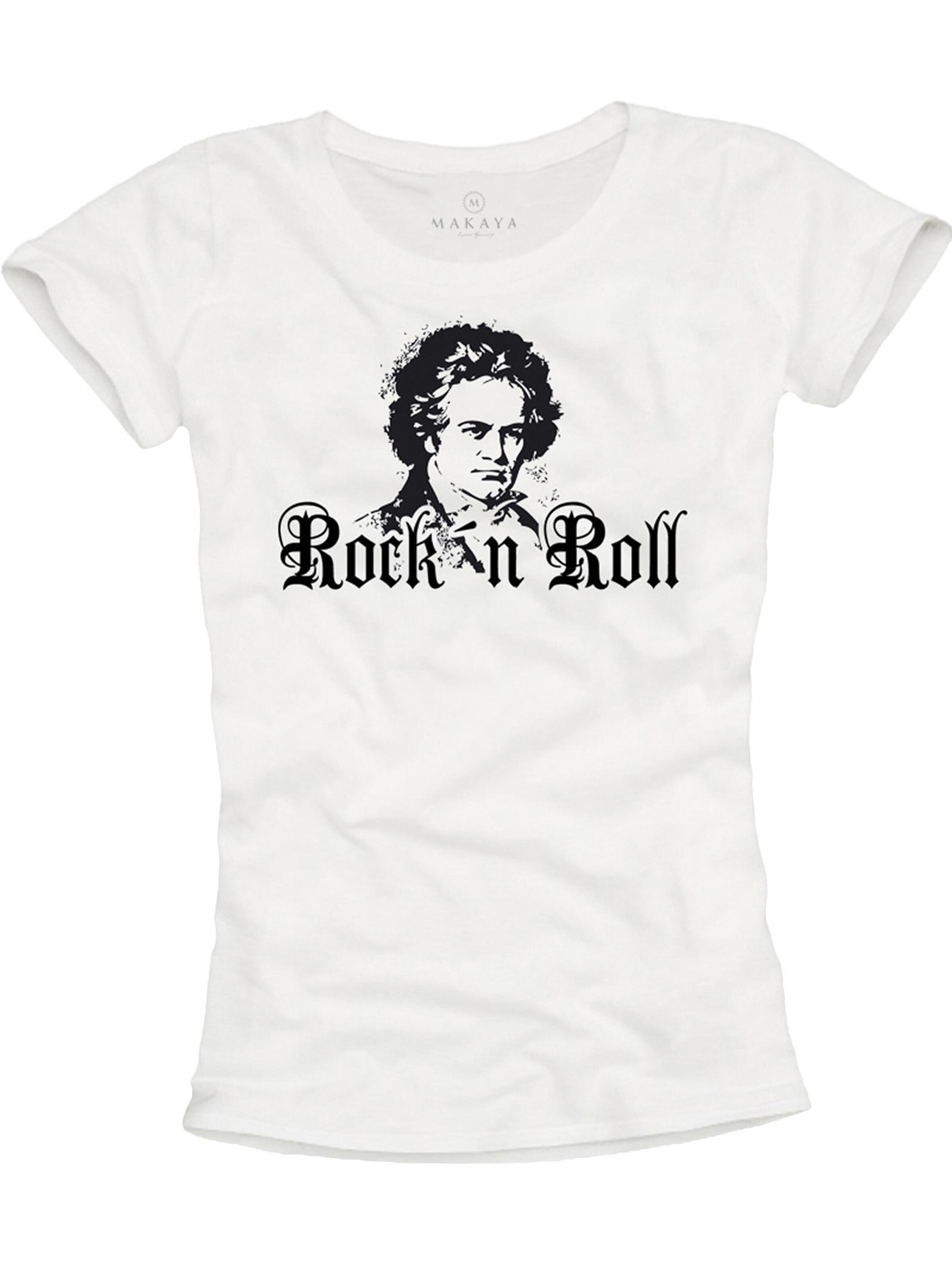 MAKAYA Shirt 'Beethoven' in White: front