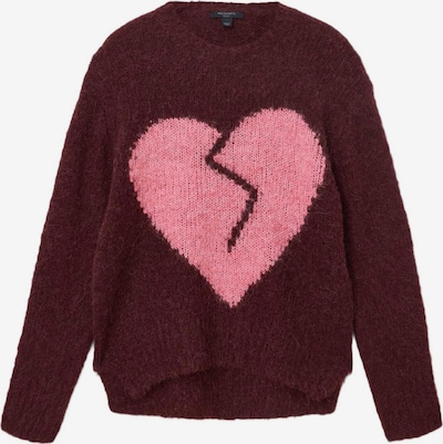 AllSaints Neulepaita 'LUVHEART' värissä vaalea pinkki / merlot, Tuotenäkymä
