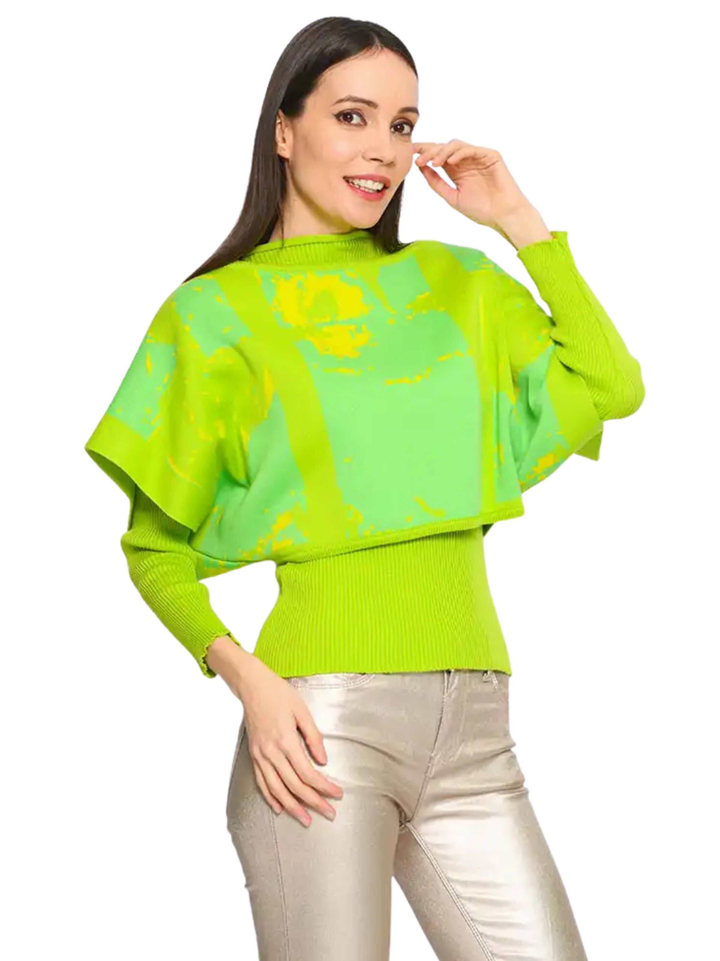 Csillag Zsuzsi - Top 'Rome Sleeve' en verde