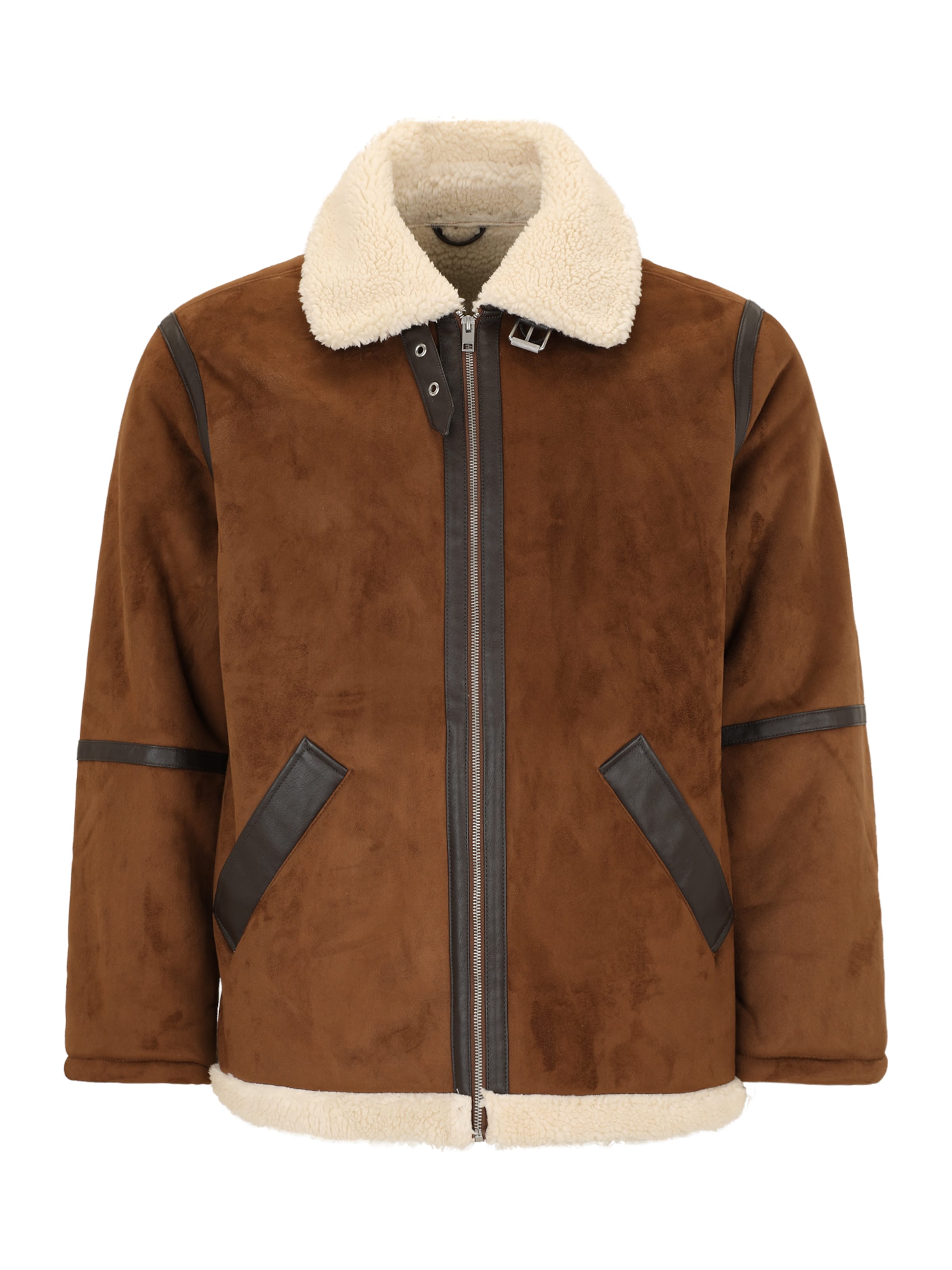 Jack & Jones Plus Přechodná bunda 'JJCOLE' – hnědá: přední strana