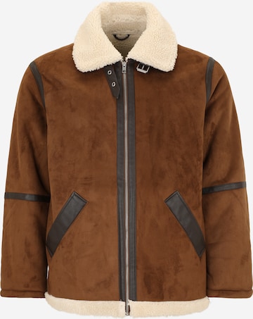 Jack & Jones Plus Демисезонная куртка 'JJCOLE' в Коричневый: спереди