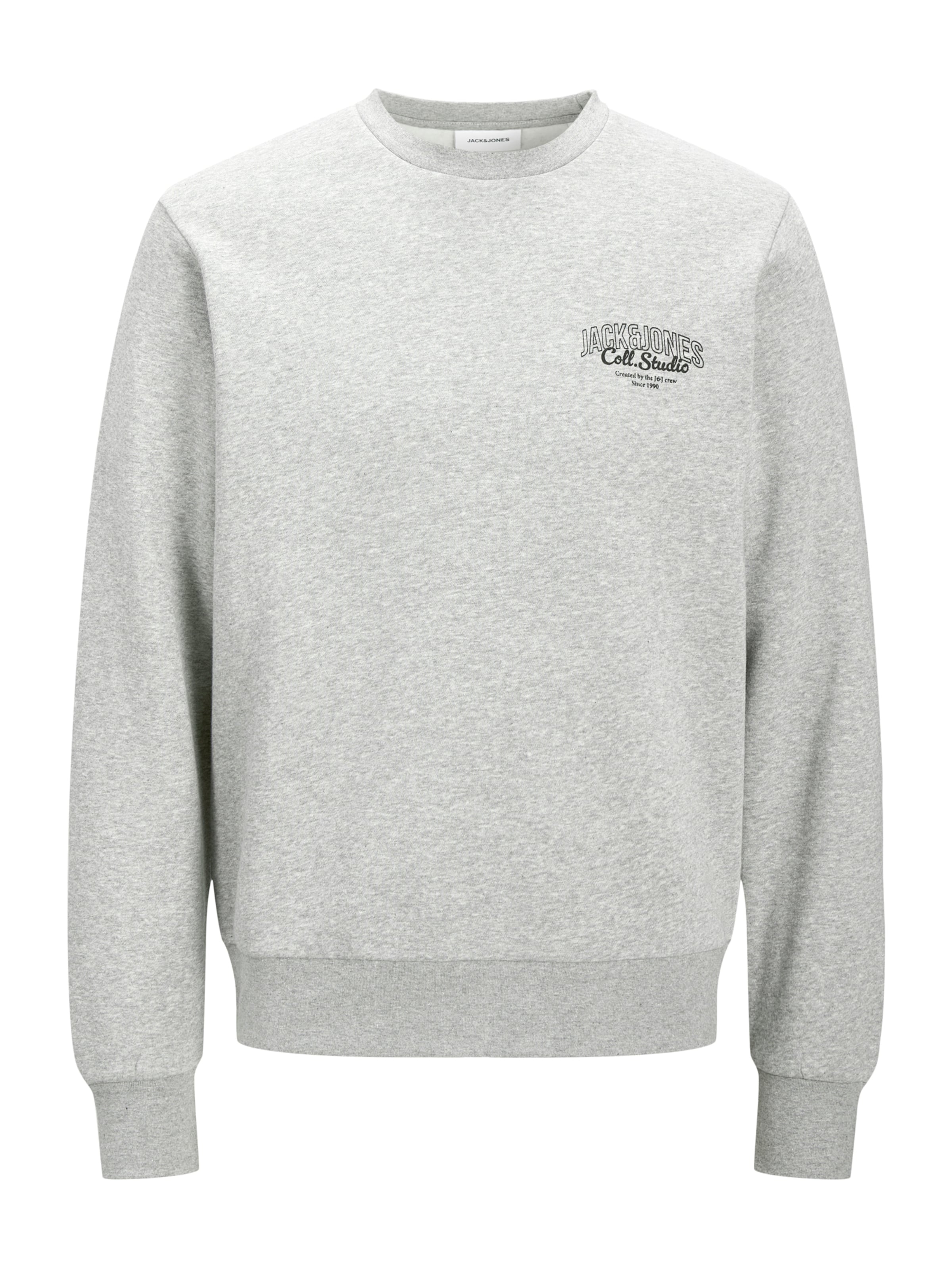 JACK & JONES Sweatshirt 'JJMAKOTO' in Grey: front