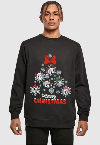 ABSOLUTE CULT Sweatshirt 'Mickey And Friends - Christmas Tree' in Black: front