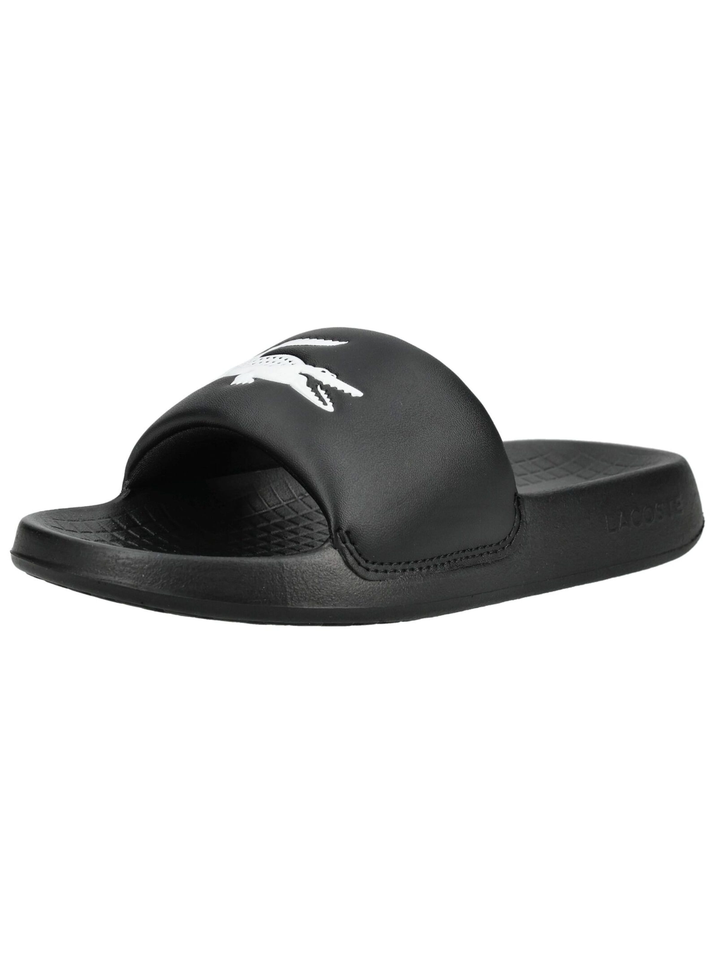 Claquettes / Tongs LACOSTE en noir : devant