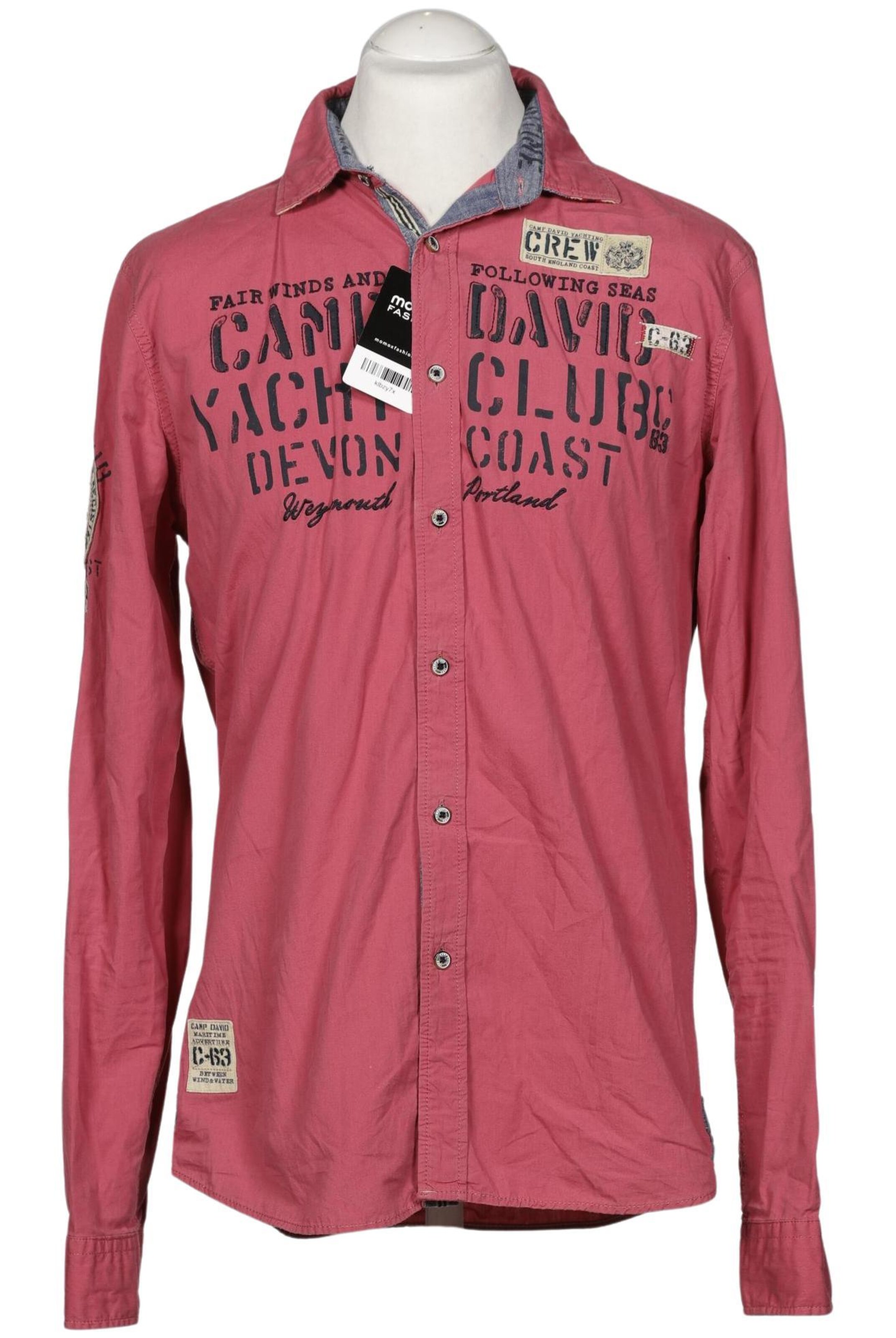 CAMP DAVID Button Up Shirt in M in Pink, Item view