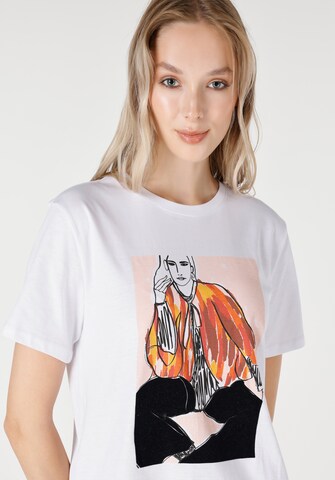 T-shirt Colin's en blanc
