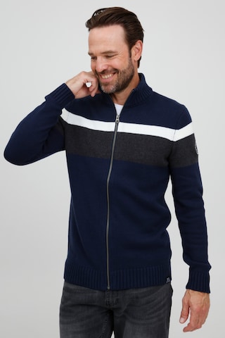 FQ1924 Knit Cardigan 'Edvard' in Blue: front