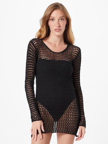 Rochie de plaja de la Nasty Gal pe negru: față