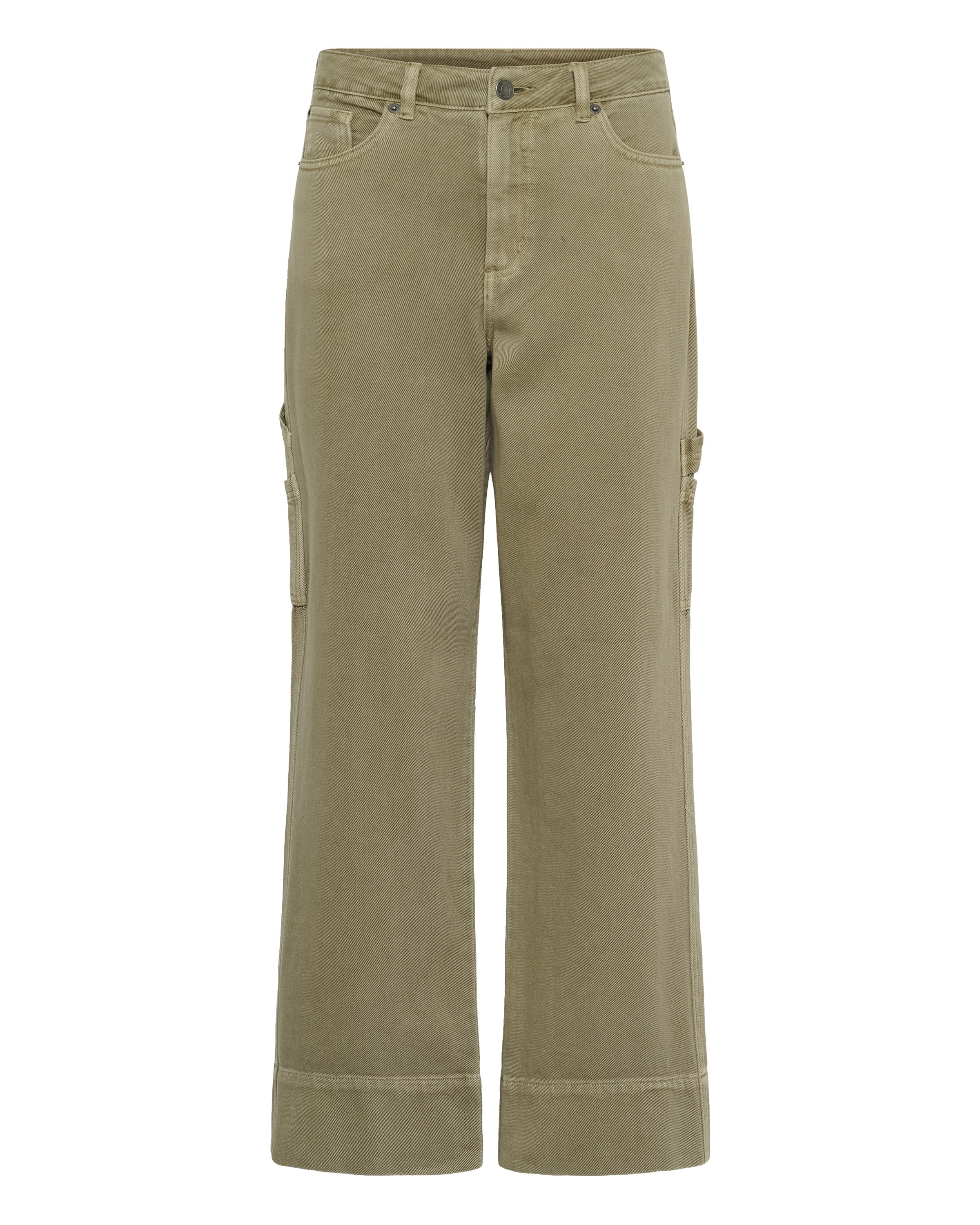 Kaffe - Pierna ancha Pantalón 'Mimi ' en verde: frente