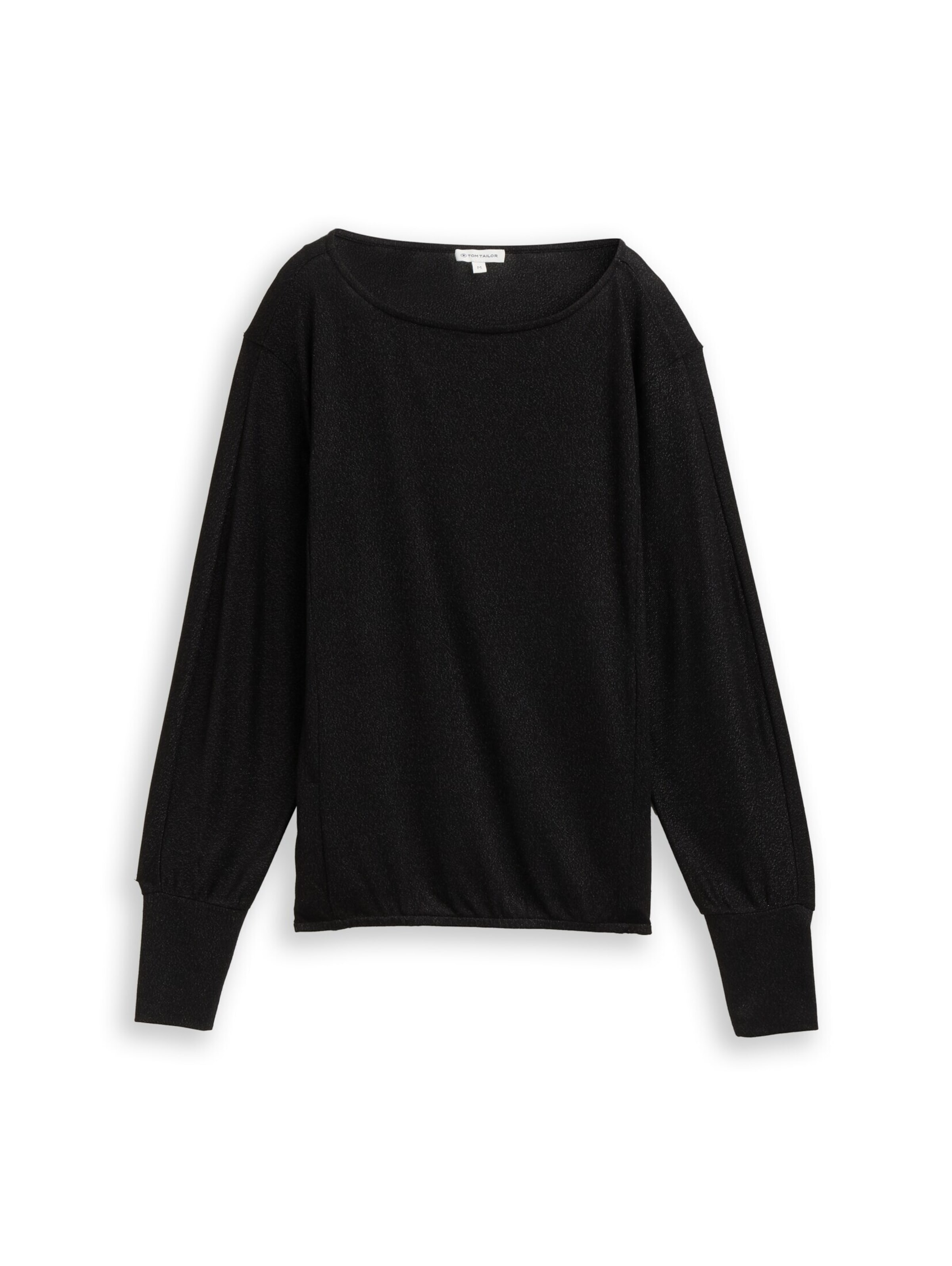 TOM TAILOR Shirt in Black: front