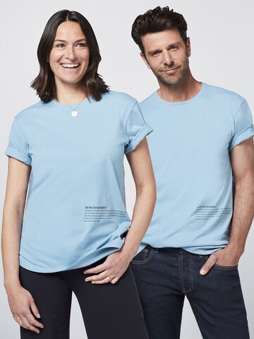 Detto Fatto Shirt ' mit Statement-Schriftzug ' in Blue: front