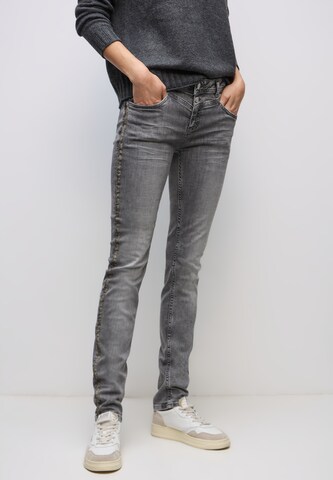 STREET ONE Slimfit Jeans in Grau