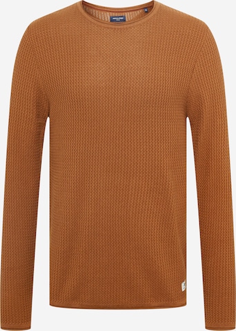 JACK & JONES Sweater 'CARLOS' in Brown: front