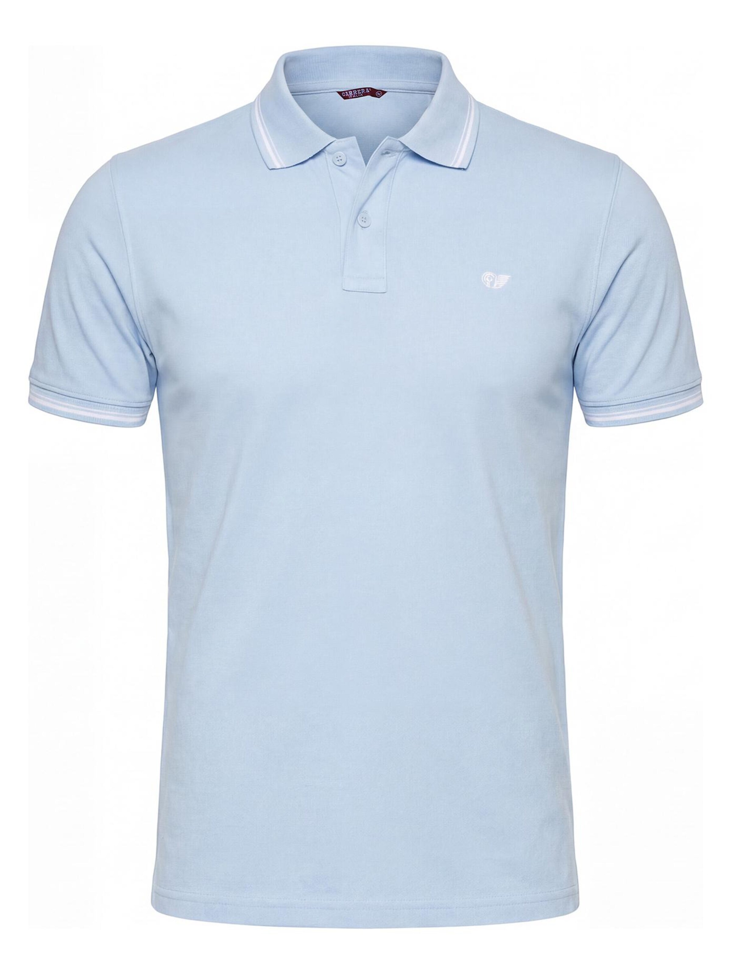 Carrera Jeans Regular Fit Hemd 'Piqué Polo Tipping'‌‌ in Blau