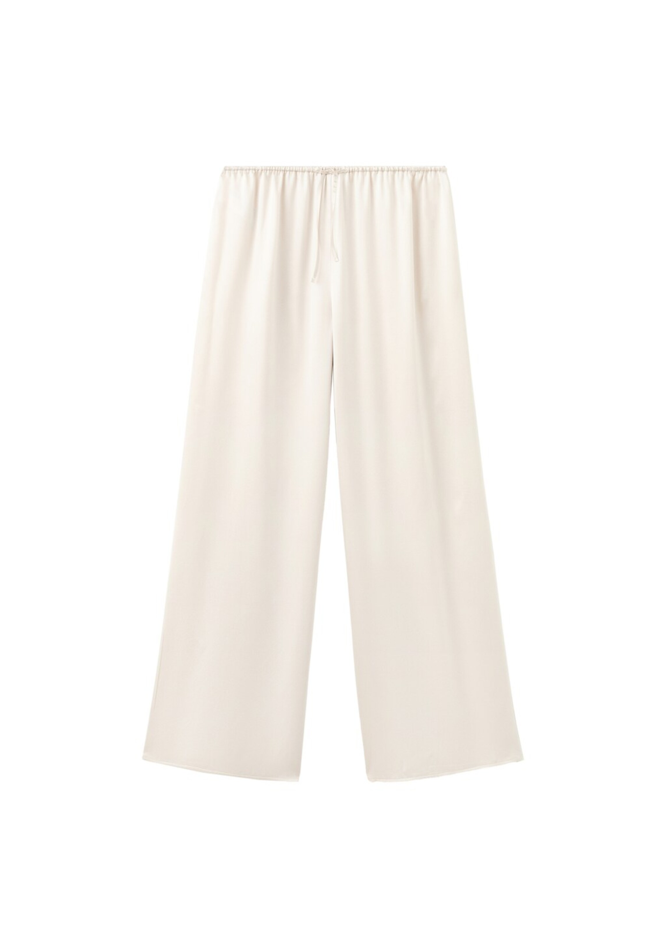 MANGO Pyjamahose 'Lita' in Beige: Vorderseite