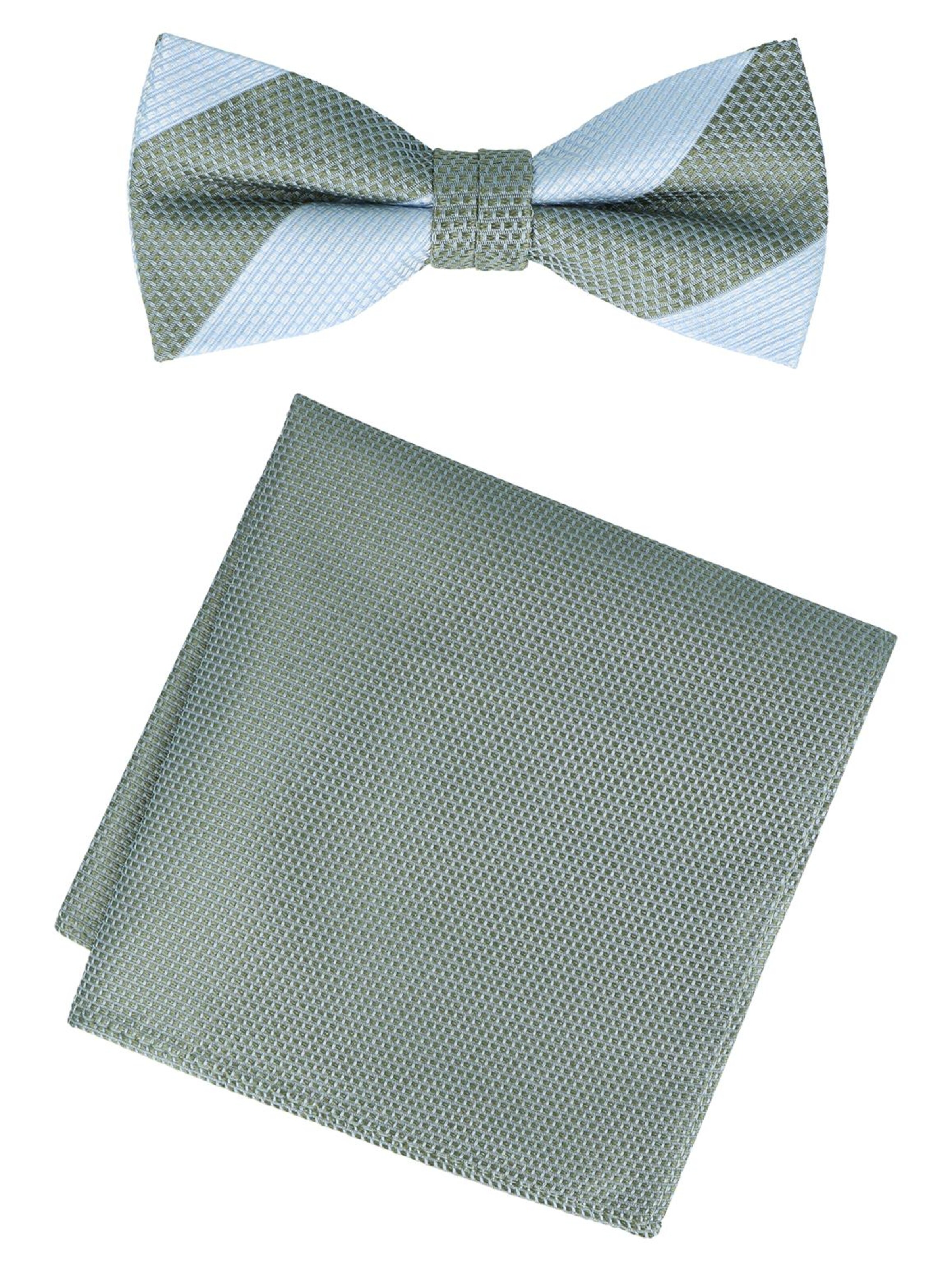 WILLEN Bow Tie 'Set : Blockstreifen / Uni' in One size in Light green, Item view