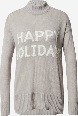 VERO MODA Trui 'Holidays' in Grijs: voorkant