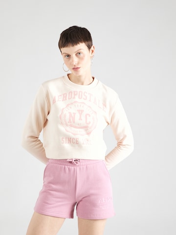 AÉROPOSTALE Sweatshirt i beige: forside