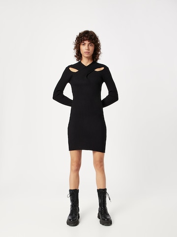 Rochie tricotat de la Urban Classics pe negru: față