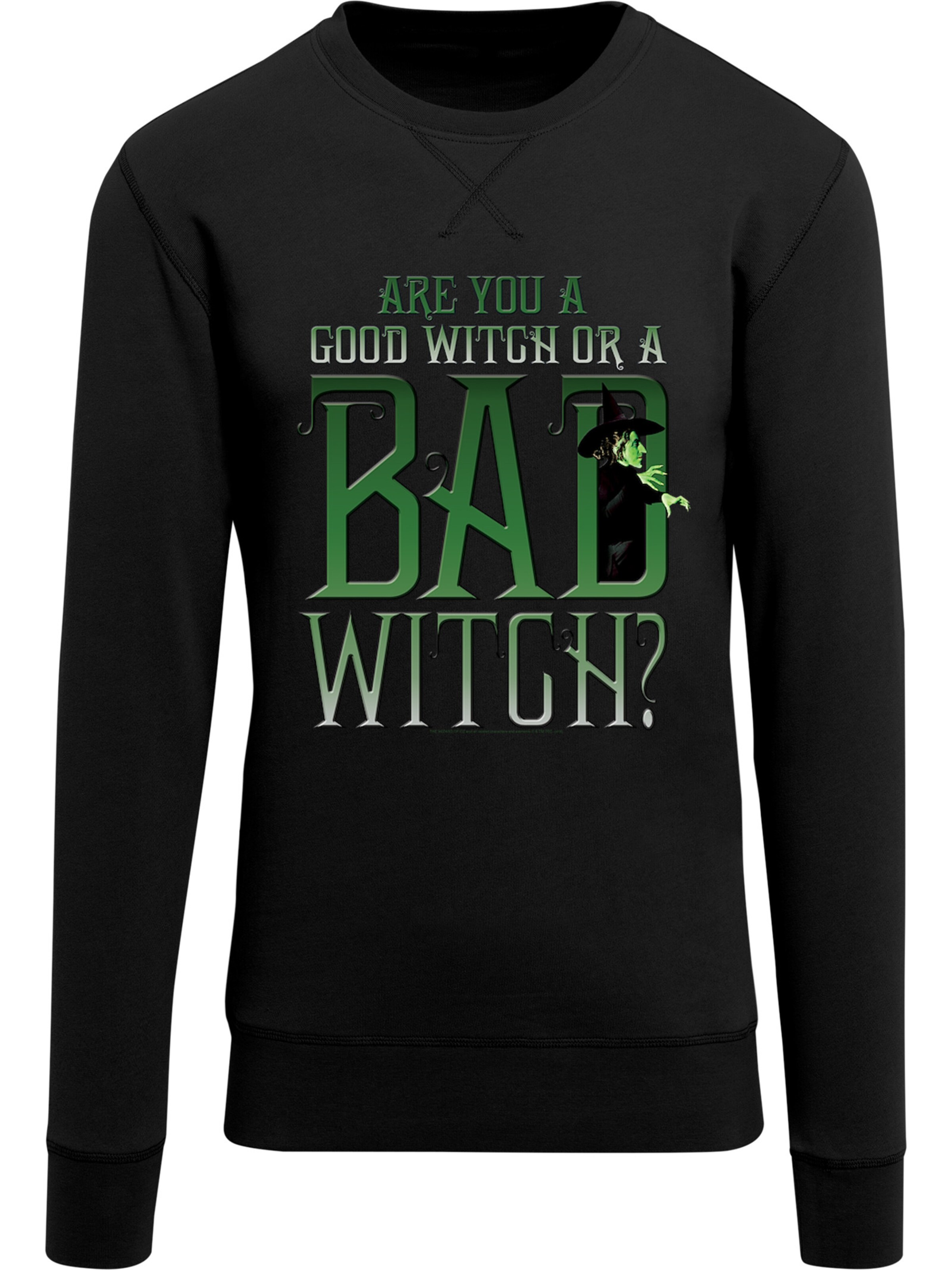 F4NT4STIC Sweatshirt 'Disney Wizard of Oz Good Witch Bad Witch' in Zwart: voorkant