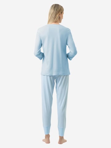 Mey Pyjama 'Simple Stripes' in Blauw