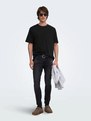 Tricou 'ONSFREDDIE' de la Only & Sons pe negru