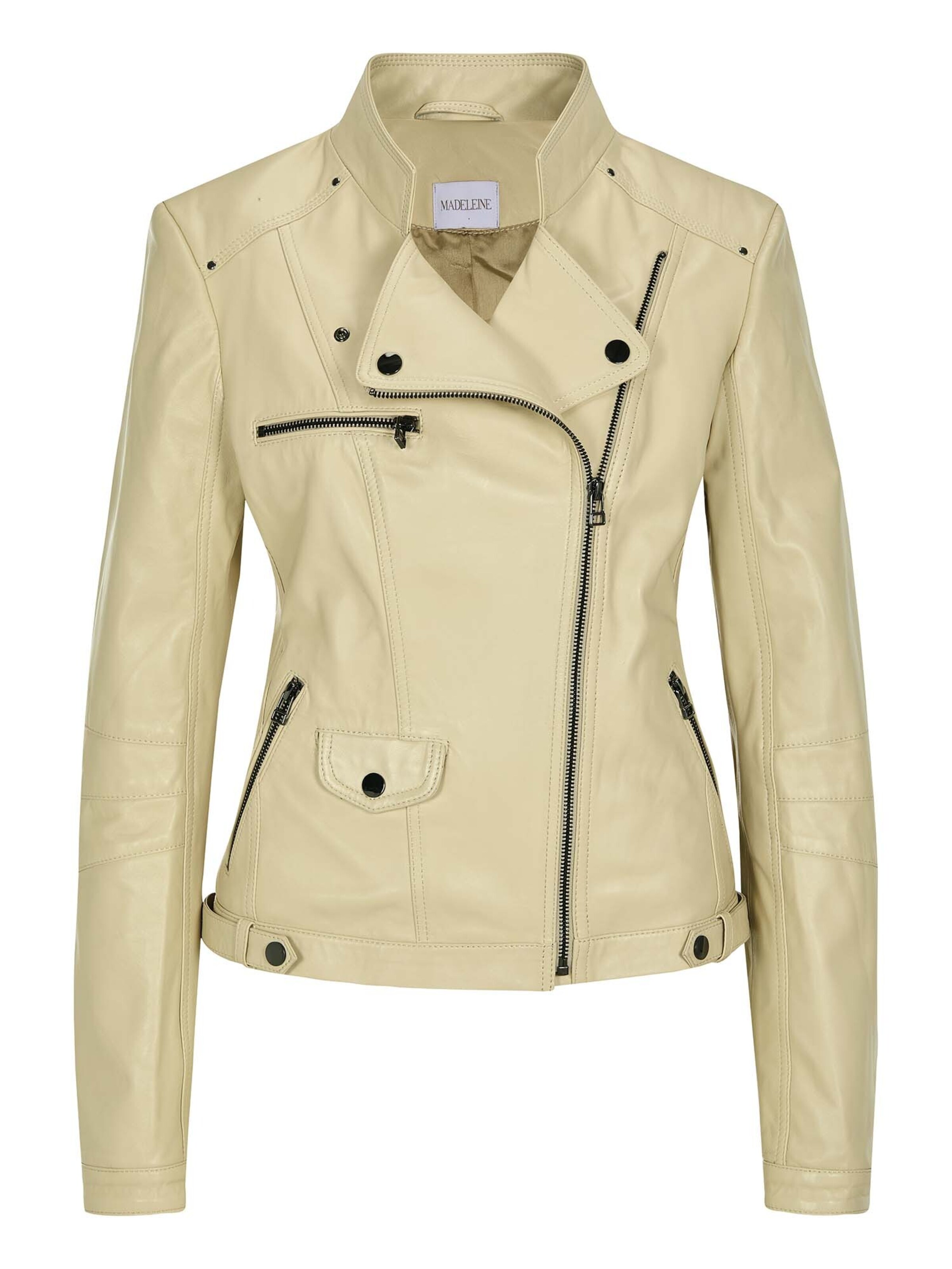 Veste mi-saison MADELEINE en blanc : devant