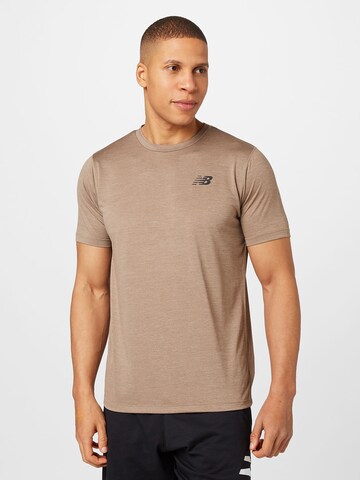 new balance Sportshirt 'Tenacity' in Braun: predná strana