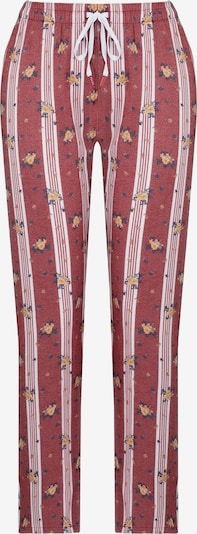 Felix Hardy Pyjamasbukse 'Susan' i mørkeblå / sepia / kirsebærrød / hvit, Produktvisning