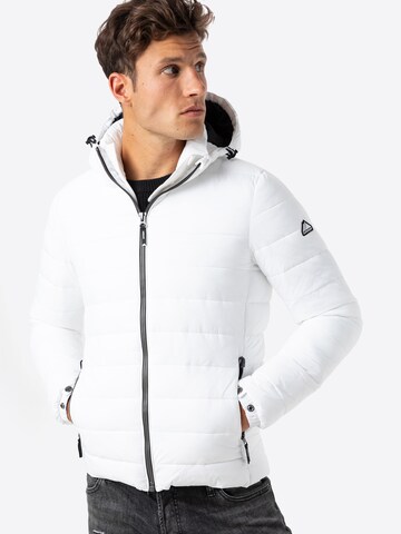 Superdry Between-Season Jacket 'Fuji' in White: front