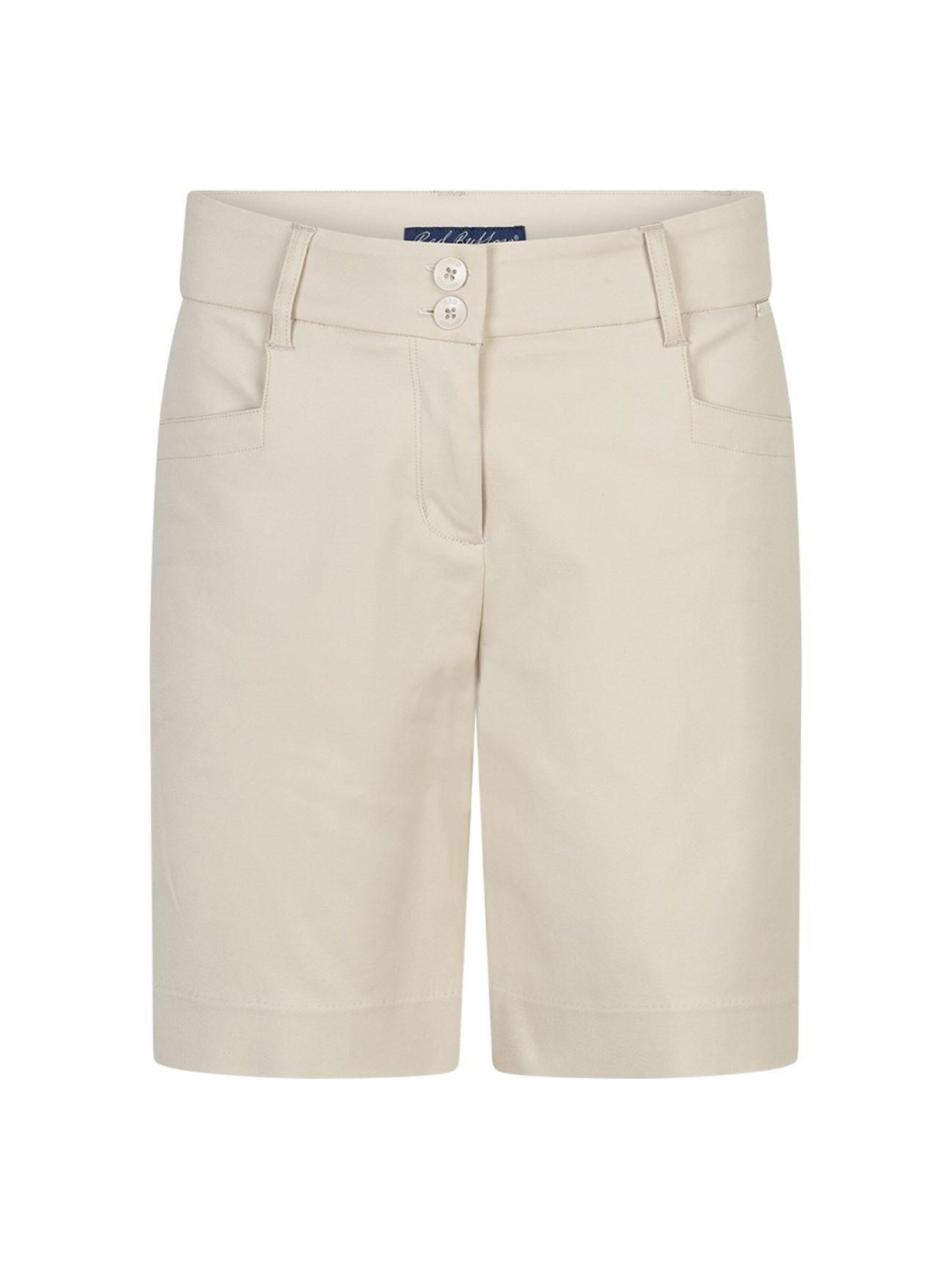 Red Button Regular Broek 'Red Button Ava short kit' in Beige: voorkant