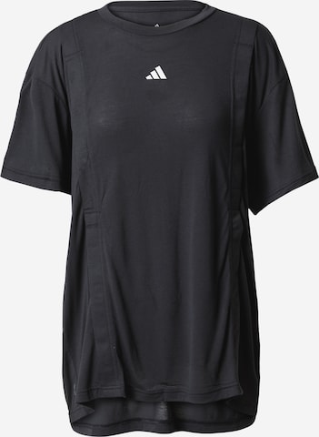 melns ADIDAS PERFORMANCE Sporta krekls 'Essentials': no priekšpuses