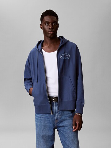 Calvin Klein Jeans Sweat jacket in Blue: front