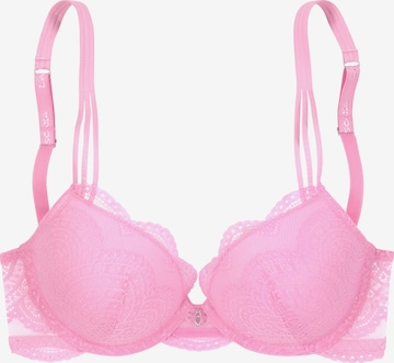 LASCANA - Push-up Sujetador en rosa: frente