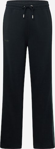 Superdry Lużny krój Spodnie 'ESSENTIAL' w kolorze czarny: przód
