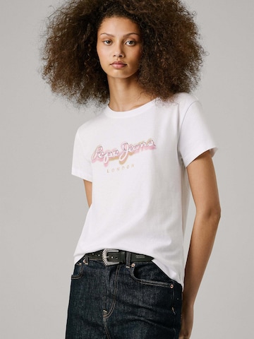 T-shirt 'BECKY' Pepe Jeans en blanc