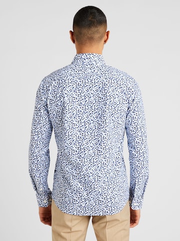 BOSS Black Slim fit Button Up Shirt 'P-Roan' in Blue