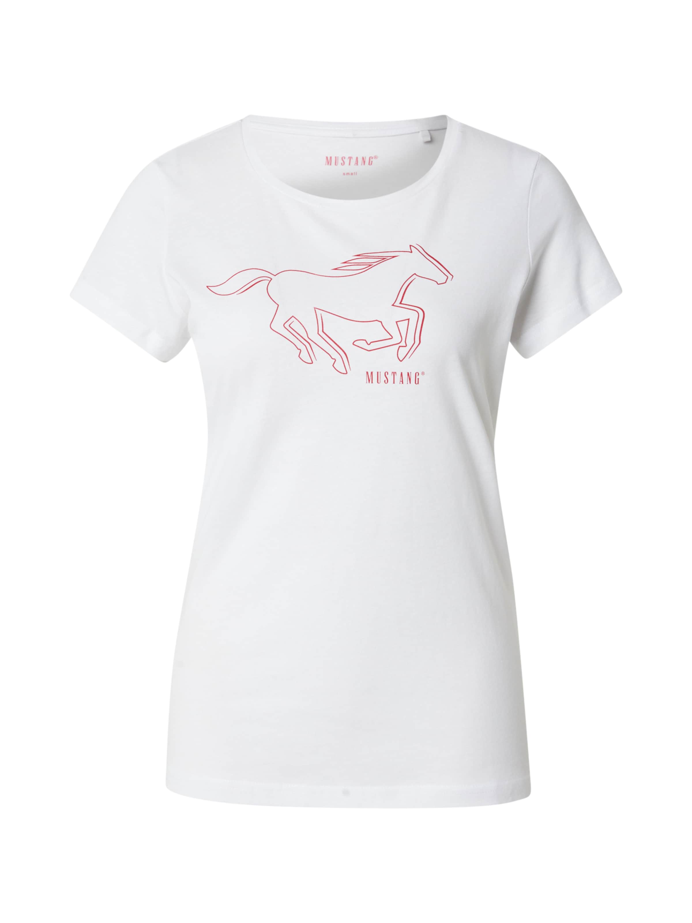MUSTANG Koszulka 'Style Loa' w kolorze biały: przód