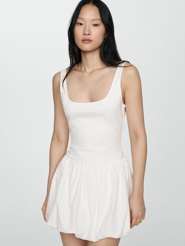 MANGO Лятна рокля 'Nube' в бяло: отпред